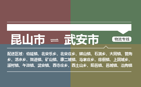 昆山到武安市物流专线-昆山市至武安市货运公司