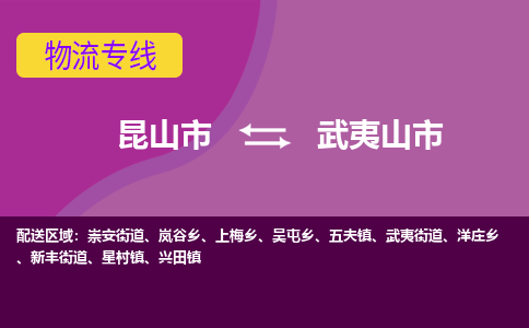 昆山到武夷山物流专线-昆山至武夷山货运公司