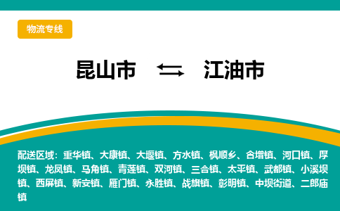 昆山到江油物流专线-昆山至江油货运公司