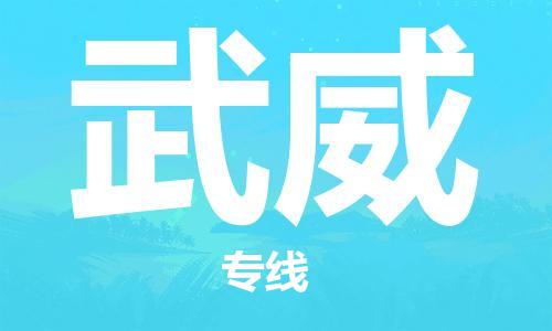 上海到武威物流专线-上海到武威货运公司