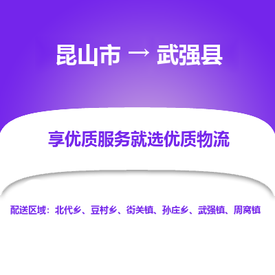 昆山到武强县物流专线-昆山市至武强县货运公司