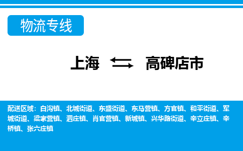 上海到高碑店市物流专线-上海到高碑店市货运公司