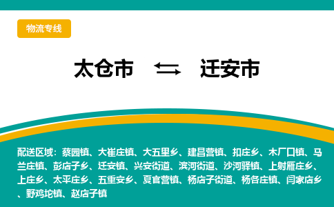 太仓到迁安市物流专线-太仓市至迁安市货运-太仓到迁安市物流公司