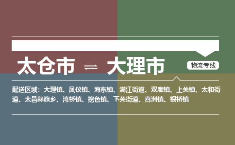 太仓到大理市物流专线-太仓市至大理市货运-太仓到大理市物流公司