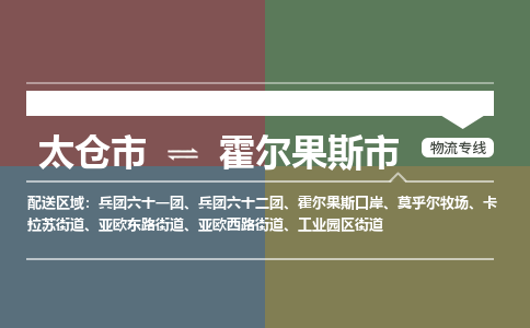 太仓到霍尔果斯市物流专线-太仓市至霍尔果斯市货运-太仓到霍尔果斯市物流公司