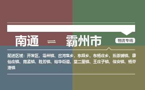 南通到霸州市物流专线,南通到霸州市货运,南通到霸州市物流公司