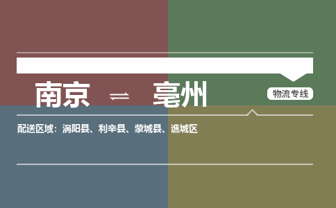 南京到亳州物流专线,南京到亳州货运,南京到亳州物流公司