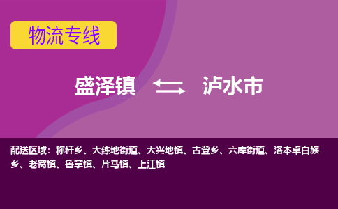 盛泽到泸水市物流专线 长途运输盛泽到泸水市物流公司