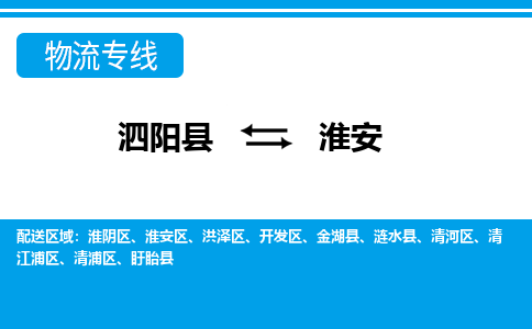 泗洪到淮安物流公司-泗阳县到淮安专线