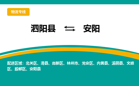 泗洪到安阳物流公司-泗阳县到安阳专线