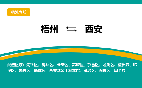 梧州到西安物流专线-梧州至西安货运公司