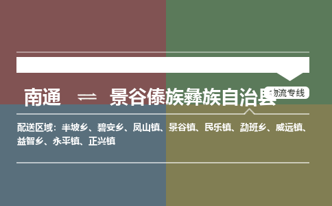 南通到景谷傣族彝族自治县物流专线,南通到景谷傣族彝族自治县货运,南通到景谷傣族彝族自治县物流公司