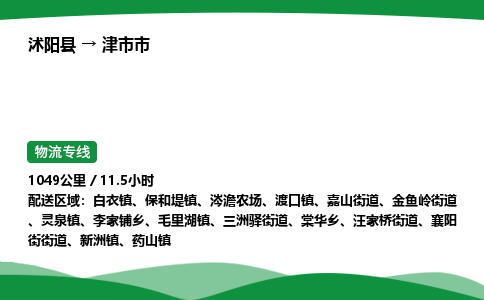 ​沭阳县到津市市物流专线-​沭阳县到津市市货运公司