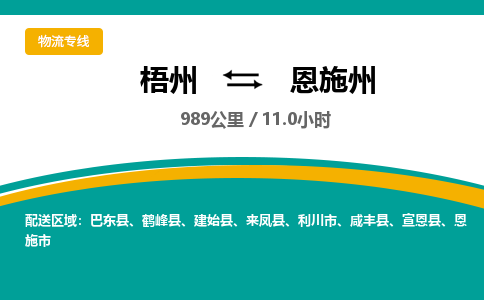 梧州到恩施州物流专线-