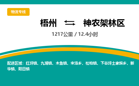 梧州到神农架林区物流专线-