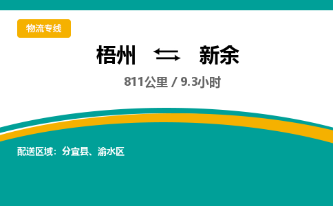 梧州到新余物流专线-