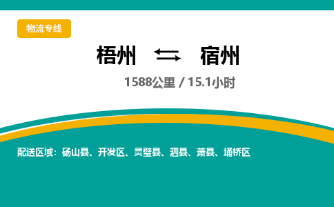 梧州到宿州物流专线-