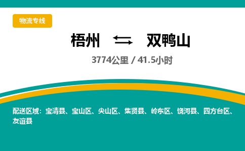 梧州到双鸭山物流专线-