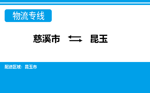 慈溪市到昆玉物流专线,您可以选择慈溪市和善物流公司