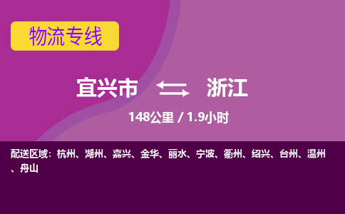 宜兴到浙江物流专线,宜兴市到浙江货运,宜兴市到浙江物流公司