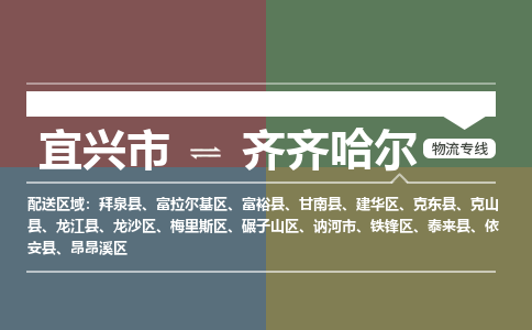 宜兴到齐齐哈尔物流专线,宜兴市到齐齐哈尔货运,宜兴市到齐齐哈尔物流公司