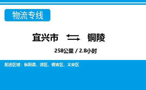 宜兴到铜陵物流专线,宜兴市到铜陵货运,宜兴市到铜陵物流公司