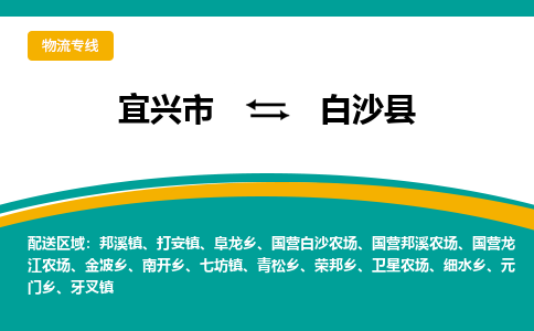 宜兴到白沙县物流专线,宜兴市到白沙县货运,宜兴市到白沙县物流公司