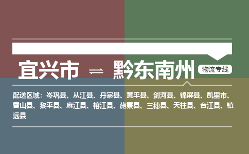 宜兴到黔东南州物流专线,宜兴市到黔东南州货运,宜兴市到黔东南州物流公司