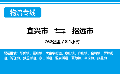 宜兴到招远市物流专线,宜兴市到招远市货运,宜兴市到招远市物流公司