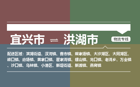 宜兴到洪湖市物流专线,宜兴市到洪湖市货运,宜兴市到洪湖市物流公司