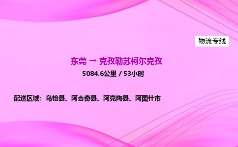 东莞到克孜勒苏柯尔克孜物流公司-货运价格-东莞到克孜勒苏柯尔克孜物流专线