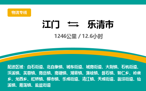 江门到乐清市物流专线公司可靠服务得到众多客户认可