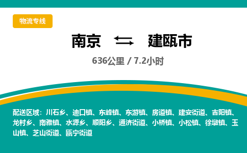 南京到建瓯市物流专线,南京到建瓯市货运,南京到建瓯市物流公司