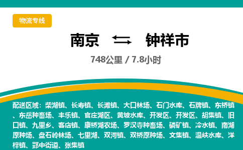 南京到钟祥市物流专线,南京到钟祥市货运,南京到钟祥市物流公司