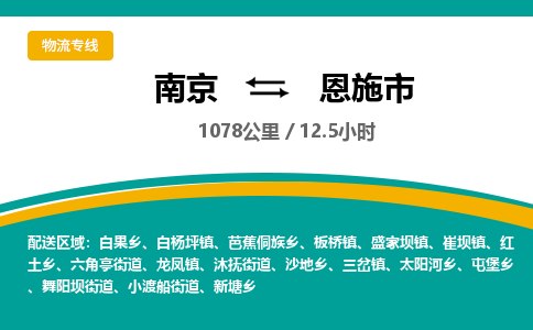 南京到恩施市物流专线,南京到恩施市货运,南京到恩施市物流公司