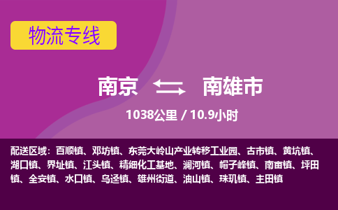 南京到南雄市物流专线,南京到南雄市货运,南京到南雄市物流公司